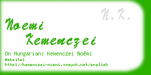 noemi kemenczei business card